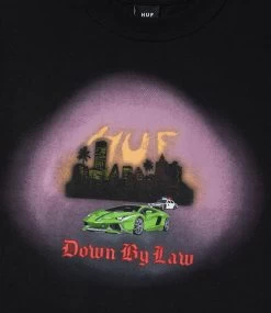 HUF Down By Law T-Shirt - Black -Skateboard Kortingswinkel huf down by law t shirt black 2