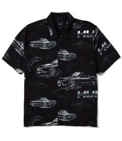 HUF Drop Top Resort Shirt - Black -Skateboard Kortingswinkel huf drop top resort shirt black 3