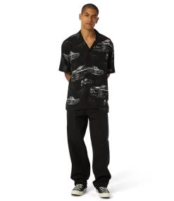HUF Drop Top Resort Shirt - Black -Skateboard Kortingswinkel huf drop top resort shirt black 5