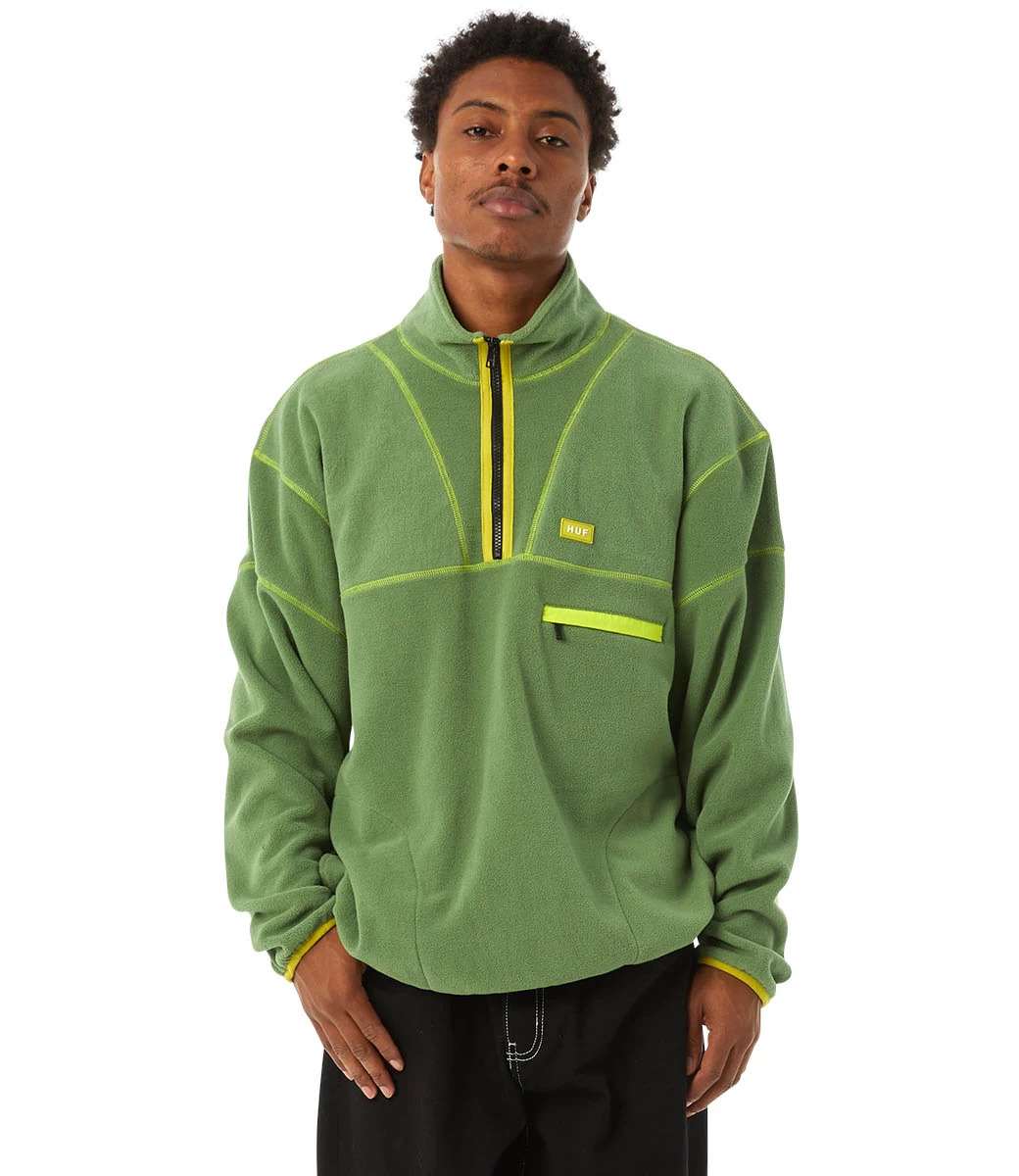 HUF Elysian Quarter Zip Fleece - Avocado 4 HUF Elysian Quarter Zip Fleece - Avocado - Afbeelding 2