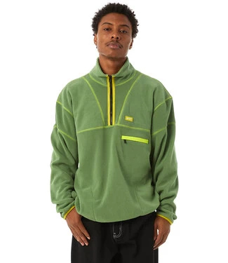 HUF Elysian Quarter Zip Fleece - Avocado 3 HUF Elysian Quarter Zip Fleece - Avocado