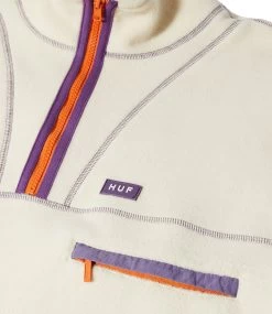 HUF Elysian Quarter Zip Fleece - Bone -Skateboard Kortingswinkel huf elysian quarter zip fleece bone 4