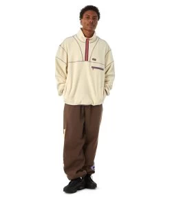 HUF Elysian Quarter Zip Fleece - Bone -Skateboard Kortingswinkel huf elysian quarter zip fleece bone 6