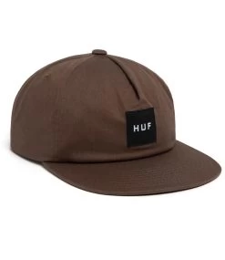 HUF Ess. Unstructured Box Snapback - Brown -Skateboard Kortingswinkel huf ess unstructured box snapback brown 1
