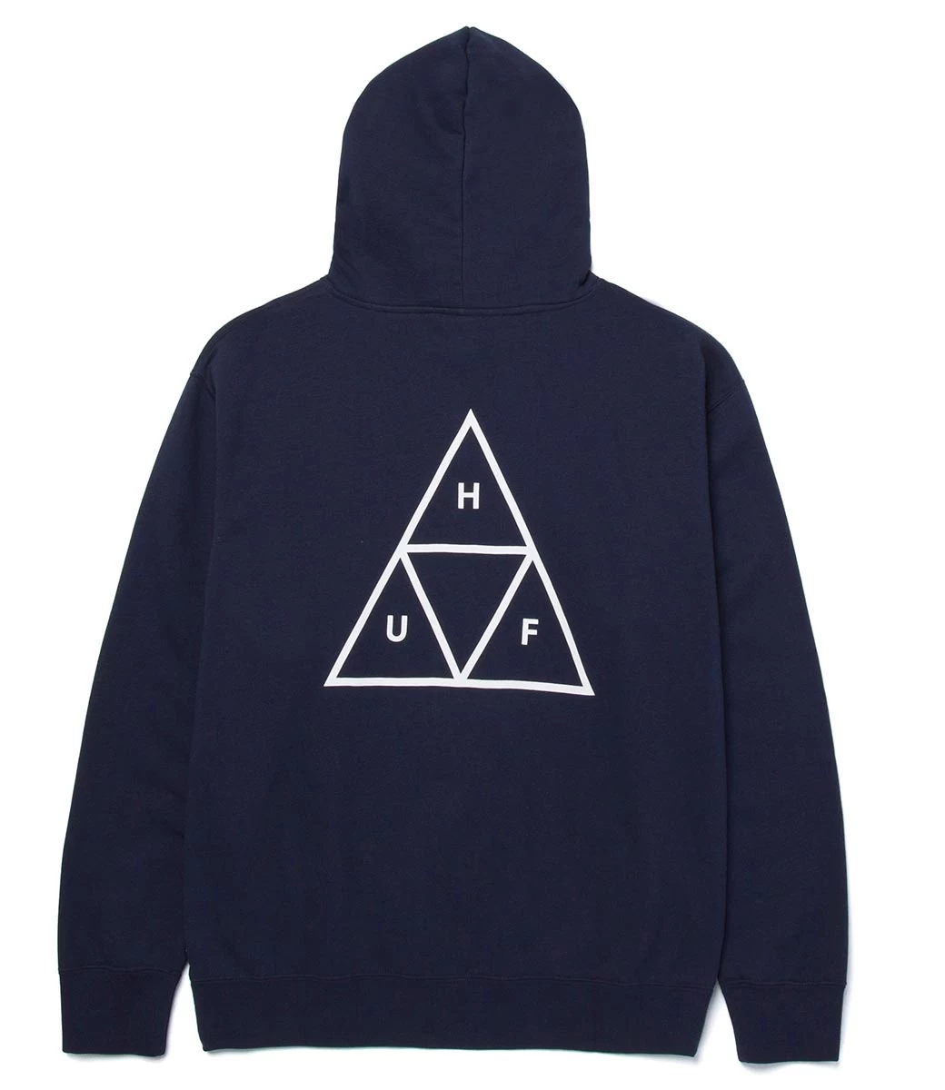 HUF Essentials Tt P/O Hoodie - Navy 4 HUF Essentials Tt P/O Hoodie - Navy - Afbeelding 2