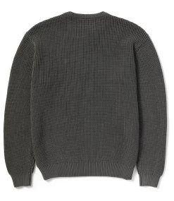 HUF Filmore Waffle Knit Sweater - Black -Skateboard Kortingswinkel huf filmore waffle knit sweater black 3