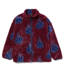 HUF Flamin' Zip Sherpa Fleece - Berry