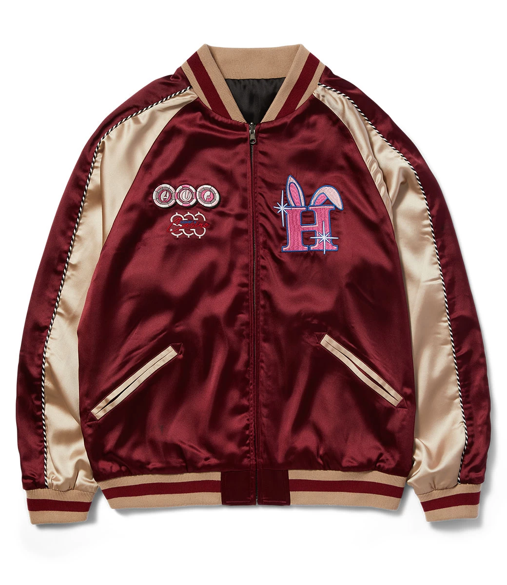 HUF Freddie Gibbs Souvenir Jacket - Berry 4 HUF Freddie Gibbs Souvenir Jacket - Berry - Afbeelding 2