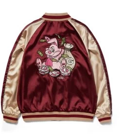 HUF Freddie Gibbs Souvenir Jacket - Berry 17 HUF Freddie Gibbs Souvenir Jacket - Berry -Skateboard Kortingswinkel huf freddie gibbs souvenir jacket berry 2