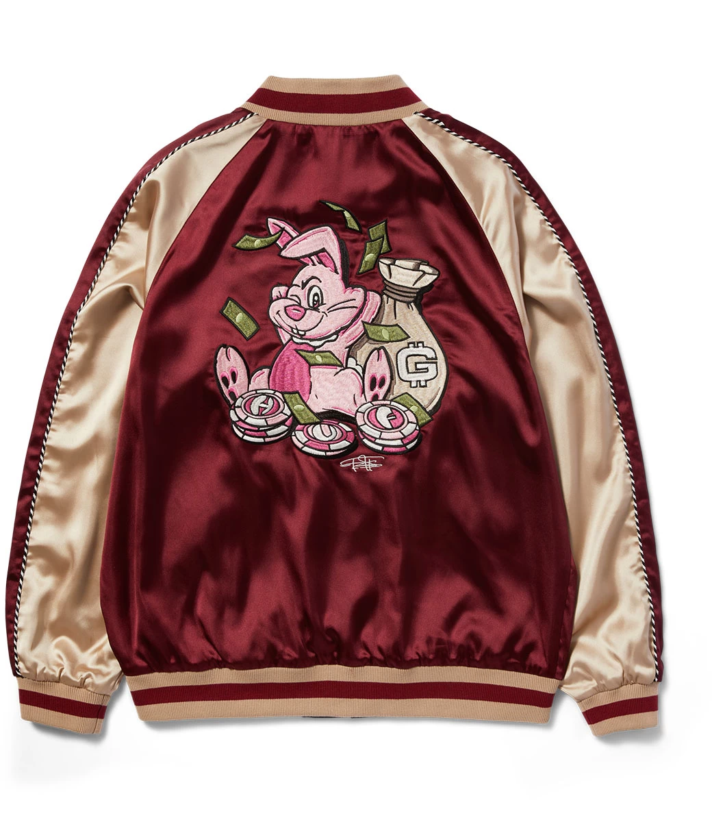 HUF Freddie Gibbs Souvenir Jacket - Berry 5 HUF Freddie Gibbs Souvenir Jacket - Berry - Afbeelding 3