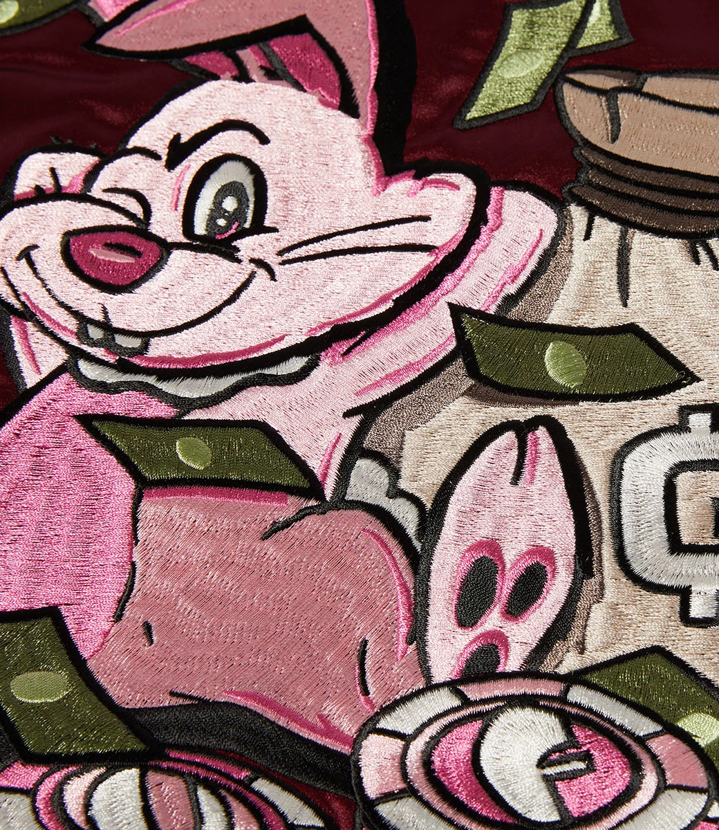 HUF Freddie Gibbs Souvenir Jacket - Berry 11 HUF Freddie Gibbs Souvenir Jacket - Berry - Afbeelding 9