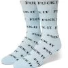 HUF Fuck It Sock - Sky -Skateboard Kortingswinkel huf fuck it sock sky