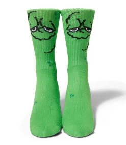 HUF Green Nuggets Crew Sock - Green -Skateboard Kortingswinkel huf green nuggets crew sock green 2