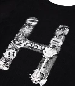 HUF H-St T-Shirt - Black -Skateboard Kortingswinkel huf h st t shirt black 3