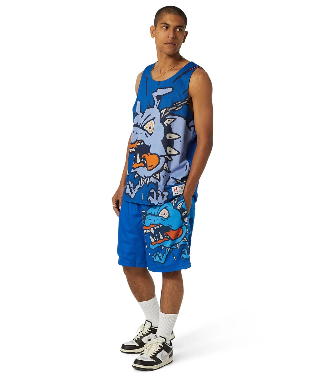 HUF Half Court Reversible Jersey - Blue/Yellow 5 HUF Half Court Reversible Jersey - Blue/Yellow - Afbeelding 4