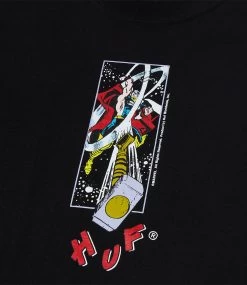 HUF Hammer Time S/S Tee - Black -Skateboard Kortingswinkel huf hammer time s s tee black 2