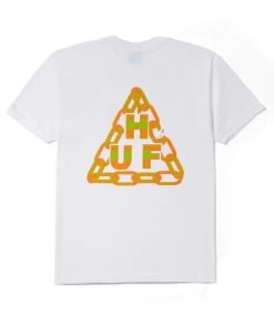 HUF Hard Links T-Shirt - White -Skateboard Kortingswinkel huf hard links t shirt white 2