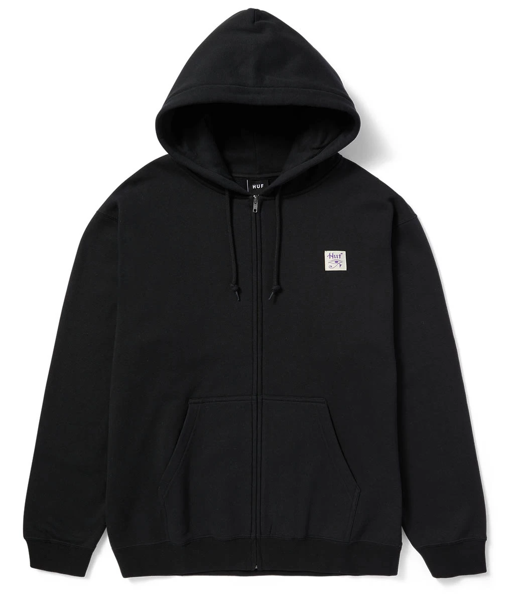 HUF Horus Zip Hoodie - Black 5 HUF Horus Zip Hoodie - Black - Afbeelding 3