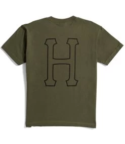 HUF Huf Set H T-Shirt - Olive -Skateboard Kortingswinkel huf huf set h t shirt olive 1