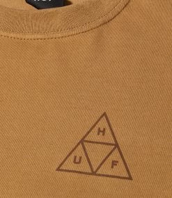 HUF Huf Set Tt L/S Tee - Camel -Skateboard Kortingswinkel huf huf set tt l s tee camel 3
