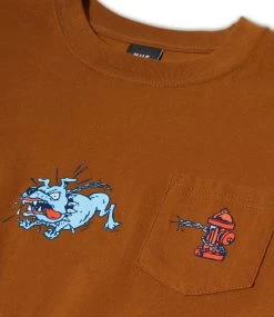 HUF Junkyard Dog T-Shirt - Rubber -Skateboard Kortingswinkel huf junkyard dog t shirt rubber 3