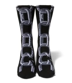 HUF Linked Crew Sock - Black 8 HUF Linked Crew Sock - Black -Skateboard Kortingswinkel huf linked crew sock black 2