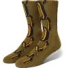 HUF Linked Crew Sock - Olive 2 HUF Linked Crew Sock - Olive -Skateboard Kortingswinkel huf linked crew sock olive