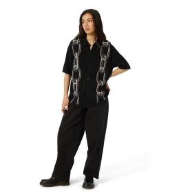 HUF Linked Short Sleeve Knit Sweater - Black -Skateboard Kortingswinkel huf linked short sleeve knit sweater black 6