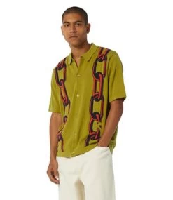 HUF Linked Short Sleeve Knit Sweater - Green