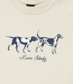 HUF Love Stinks T-Shirt - Bone -Skateboard Kortingswinkel huf love stinks t shirt bone 2