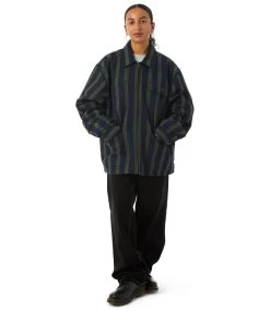 HUF Ludlow Denim Chore Jacket - Avocado -Skateboard Kortingswinkel huf ludlow denim chore jacket avocado 6