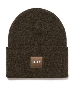 HUF Melange Box Logo Beanie - Bison
