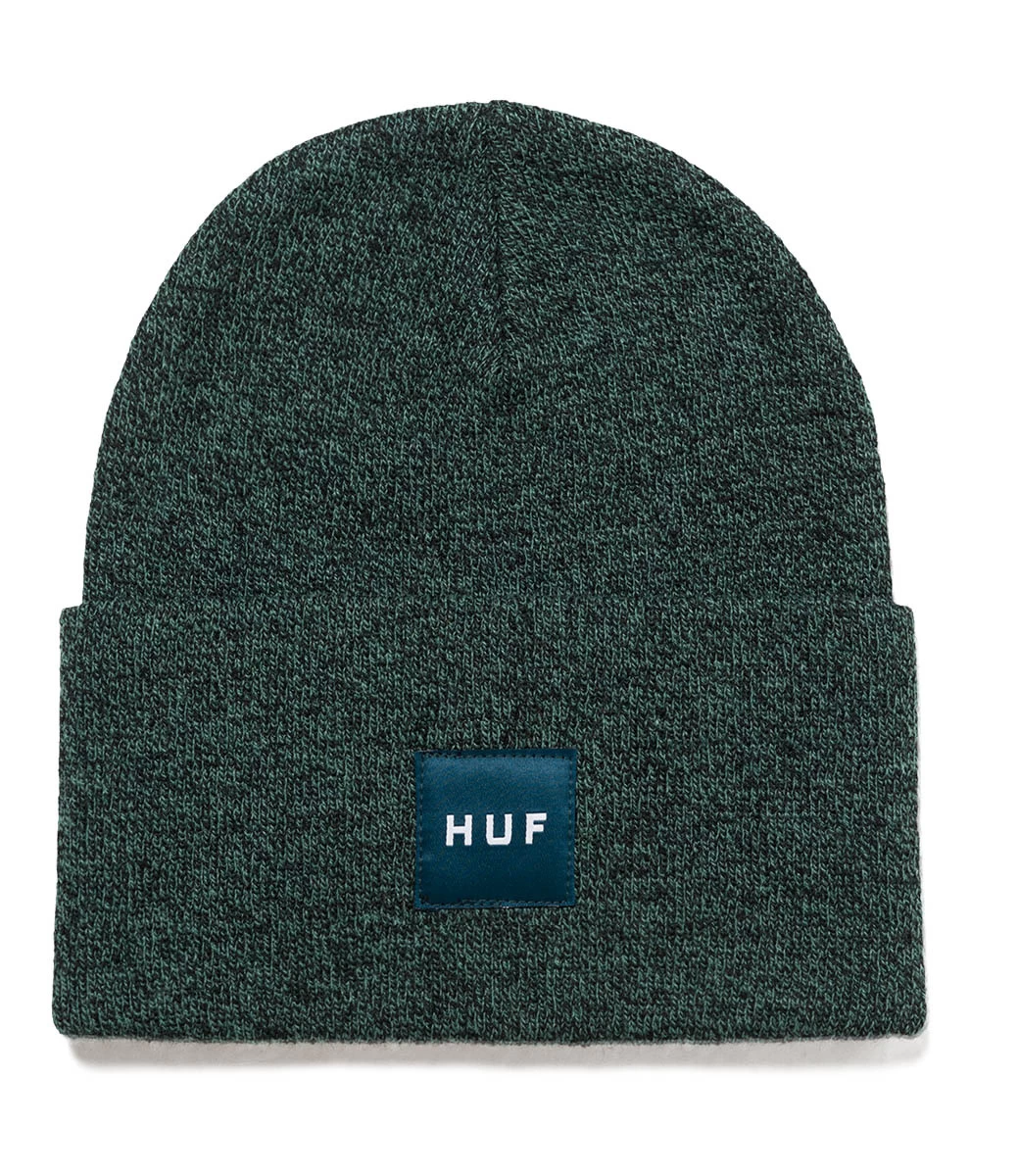 HUF Melange Box Logo Beanie - Pine 4 HUF Melange Box Logo Beanie - Pine - Afbeelding 2