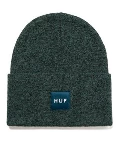 HUF Melange Box Logo Beanie - Pine