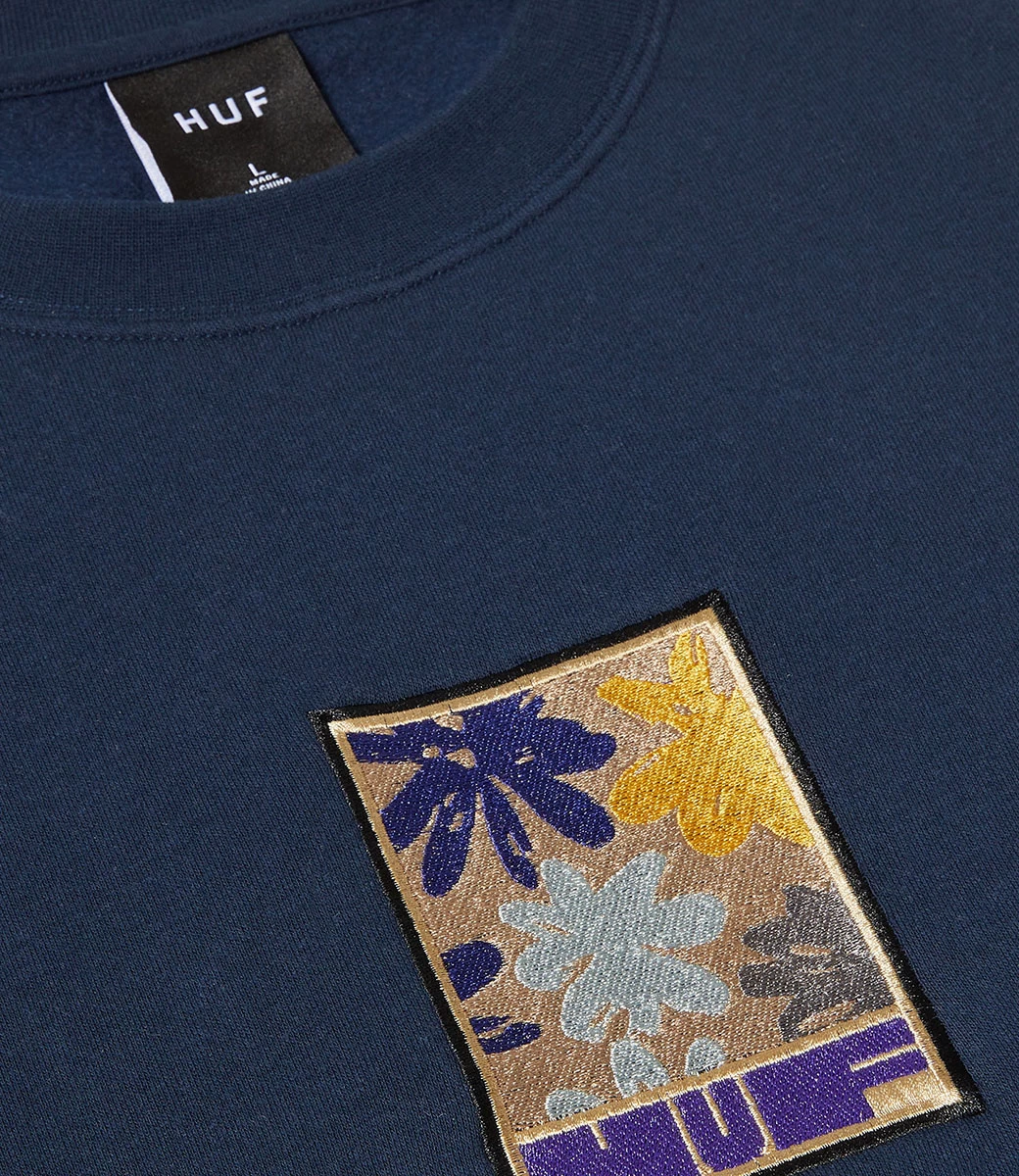 HUF Morning Glory Crewneck - Navy 6 HUF Morning Glory Crewneck - Navy - Afbeelding 4