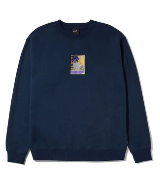 HUF Morning Glory Crewneck - Navy 3 HUF Morning Glory Crewneck - Navy