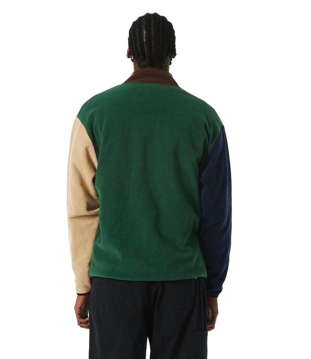 HUF New Day Color Block Tech Fleece - Emerald 6 HUF New Day Color Block Tech Fleece - Emerald - Afbeelding 4