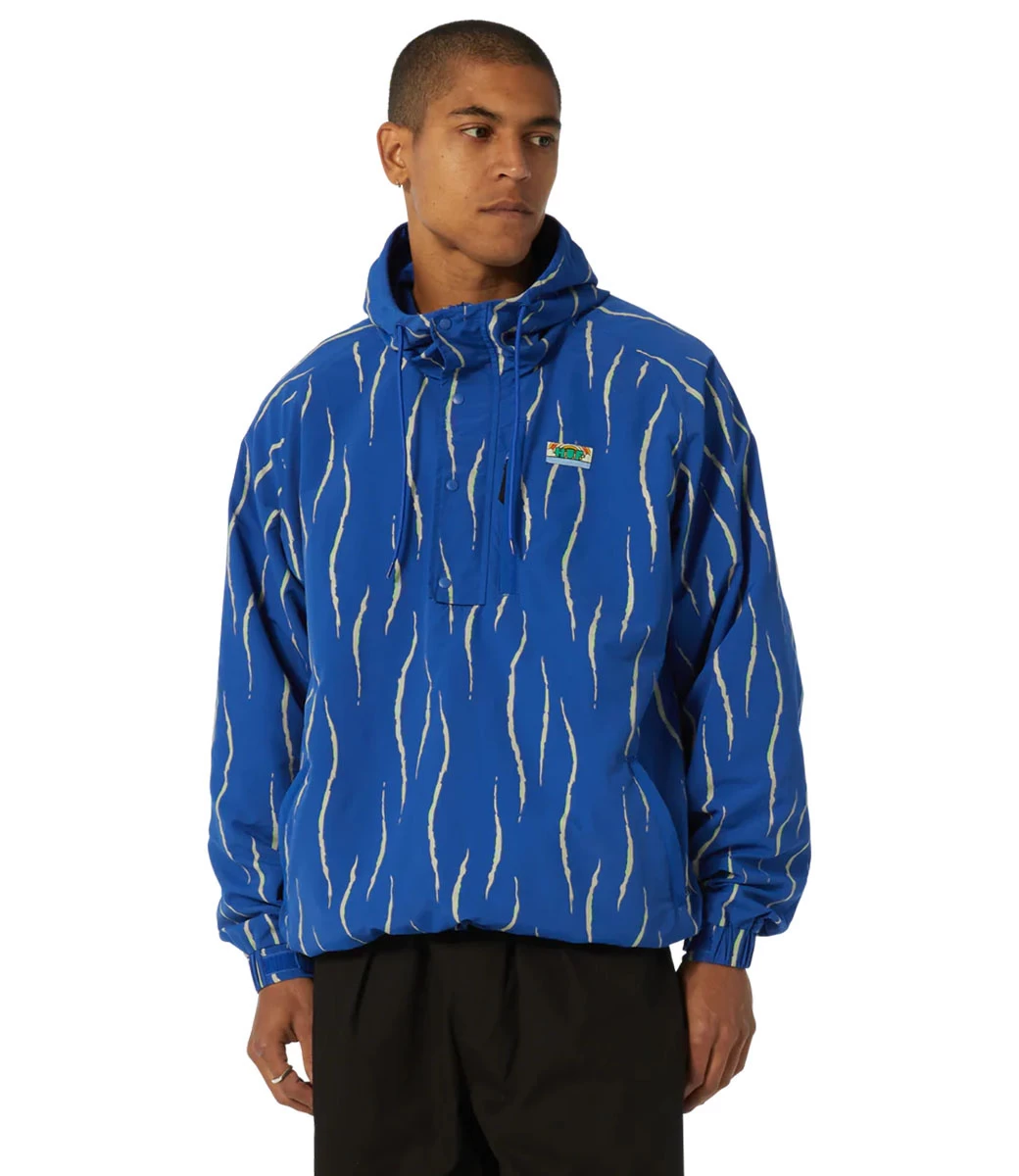 HUF New Day Striped Anorak - Blue 4 HUF New Day Striped Anorak - Blue - Afbeelding 2