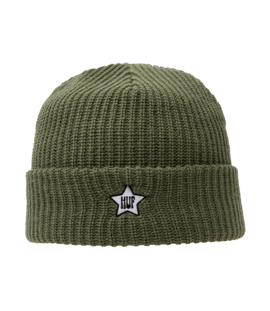 HUF One Star Visor Beanie - Avocado 5 HUF One Star Visor Beanie - Avocado - Afbeelding 3