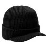 HUF One Star Visor Beanie - Black -Skateboard Kortingswinkel huf one star visor beanie black