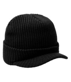 HUF One Star Visor Beanie - Black