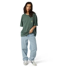 HUF Petals Relaxed Pkt Knit Top - Sage -Skateboard Kortingswinkel huf petals relaxed pkt knit top sage 5