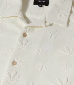 HUF Plantlife Jacquard Shirt - White -Skateboard Kortingswinkel huf plantlife jacquard shirt white 4