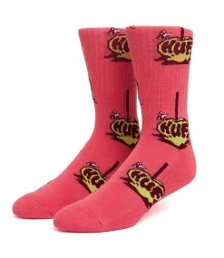 HUF Poison Apple Sock - Brick -Skateboard Kortingswinkel huf poison apple sock brick 1