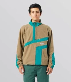 HUF Range Quarter Zip Polar Fleece - Olive -Skateboard Kortingswinkel huf range quarter zip polar fleece olive 3