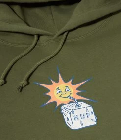 HUF Sippin' Sun Hoodie - Olive -Skateboard Kortingswinkel huf sippin sun hoodie olive 3
