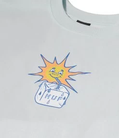 HUF Sippin' Sun T-Shirt - Sky -Skateboard Kortingswinkel huf sippin sun t shirt sky 3