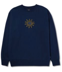 HUF Sun Guy Crewneck - Navy