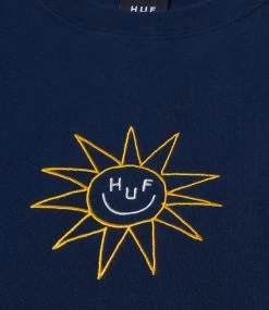 HUF Sun Guy Crewneck - Navy -Skateboard Kortingswinkel huf sun guy crewneck navy 3