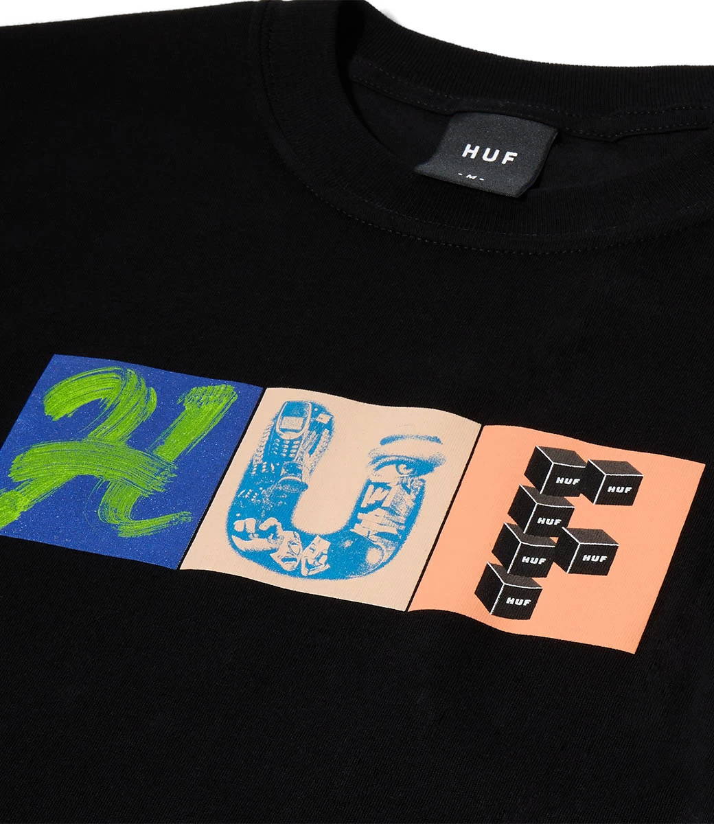 HUF Threemix T-Shirt - Black 6 HUF Threemix T-Shirt - Black - Afbeelding 4